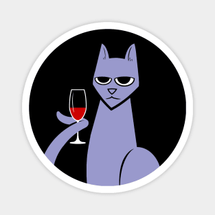 Cat Wine Magnet